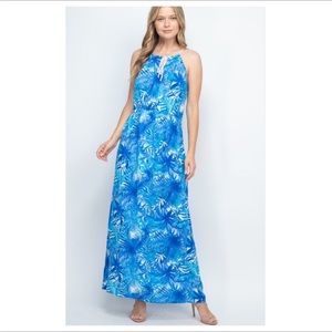 NWT, M, tropical maxi dress